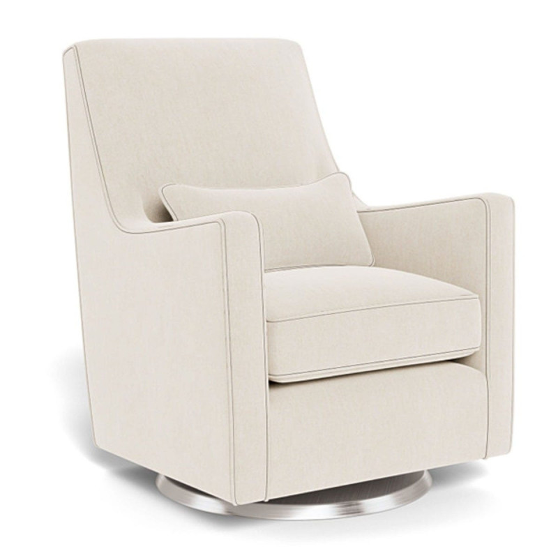 Luca Rocking and Swivel Armchair - Dune / Silver