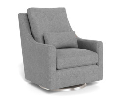 Vera Rocking and Swivel Armchair - Pepper Gray / Silver