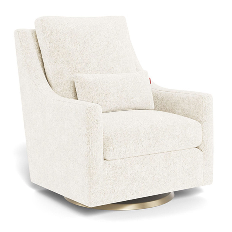 Vera Rocking and Swivel Chair - Sherpa / Gold