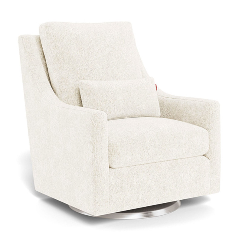 Vera Rocking and Swivel Armchair - Sherpa / Silver