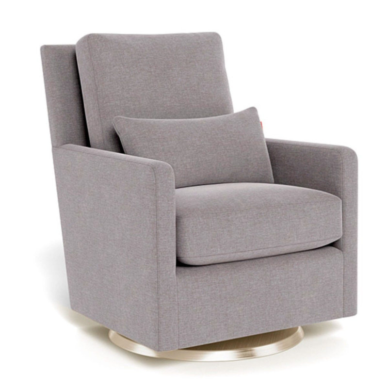 Como Rocking and Swivel Armchair - Pepper Gray / Gold