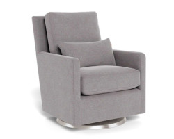 Como Rocking and Swivel Armchair - Pepper Gray / Silver