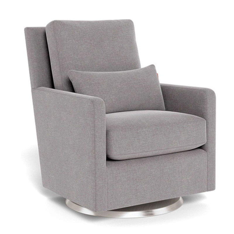Como Rocking and Swivel Armchair - Pepper Gray / Silver