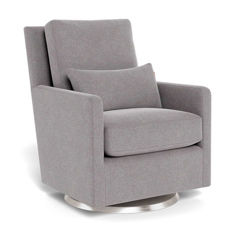 Monte Fauteuil Berçant et Pivotant Como - Pepper Gris / Argent