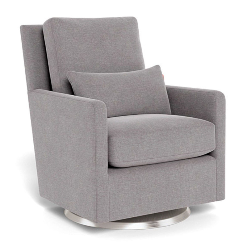 Como Rocking and Swivel Armchair - Pebble Gray / Silver