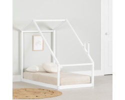 Sweedi - House Bed with Fireplace for Baby - White