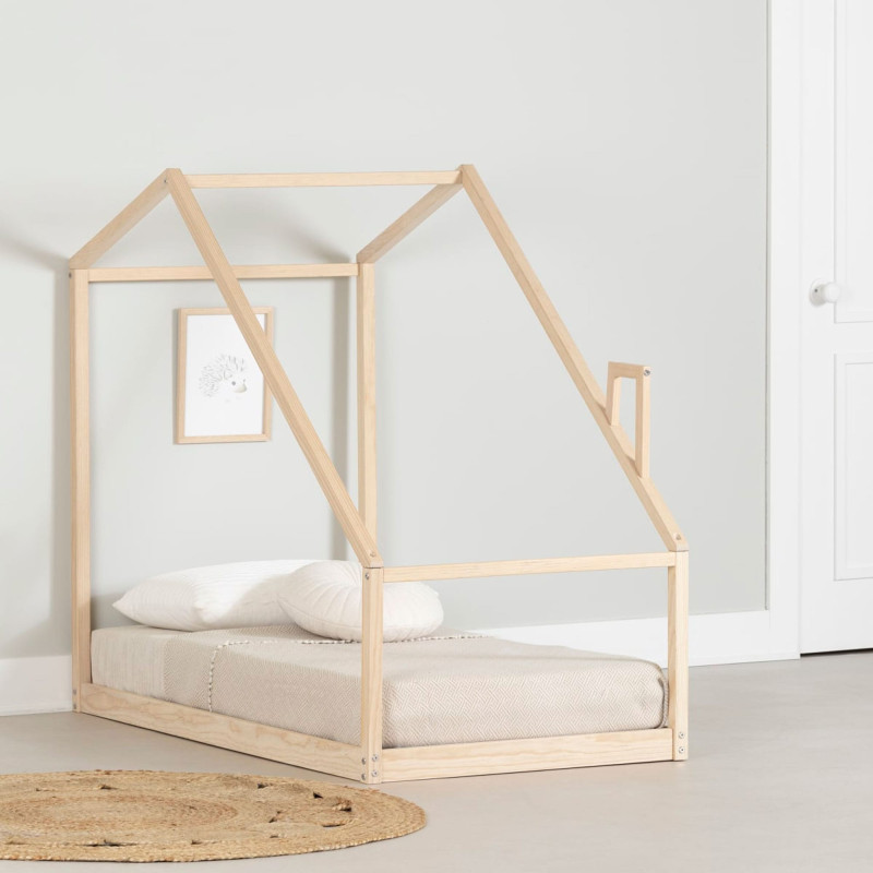 Sweedi - House Bed with Fireplace for Baby - Natural