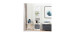 Narrow Bookcase 5 Shelves - Axess Solid White