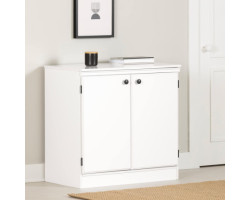 2 Door Storage Cabinet - Morgan Solid White