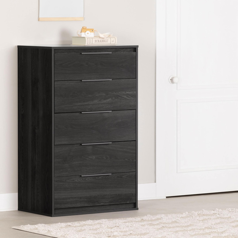 5-drawer chest of drawers - Hooray Gray oak