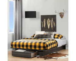 Holland Double / Large Platform Bed - Gray Oak