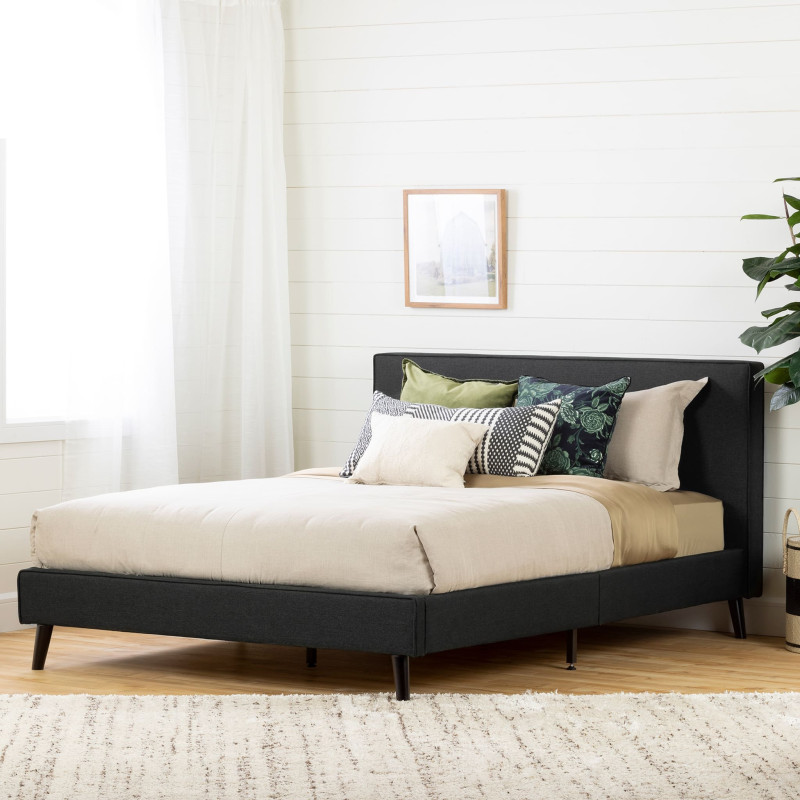 Full Queen Upholstered Bed - Gravity Matte Charcoal