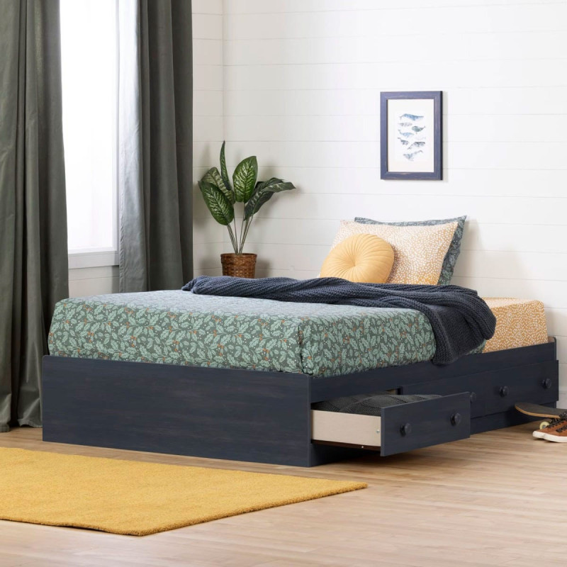 Summer Breeze Double Matelot Bed 3 Drawers - Blueberry