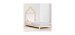 Single Bed with House Headboard - Sweedi Natural