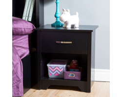 1 Drawer Nightstand - Fusion Solid Black