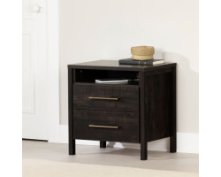 2 Drawer Nightstand - Gravity Antique Black