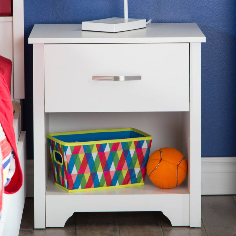 Fusion Nightstand with 1 Drawer - Solid White