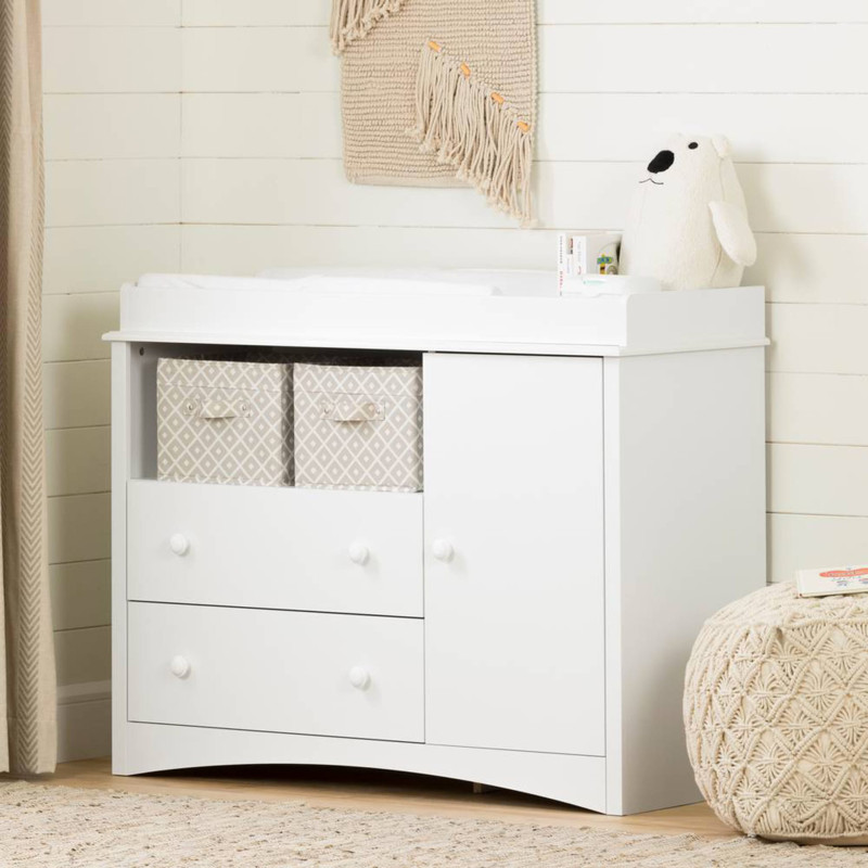 Peek-a-boo Changing Table - Solid White