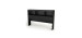 Spark Double Headboard with Bookcase - Solid Black