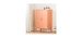 Crea Storage Unit with 2 Metal Doors - Pale Orange