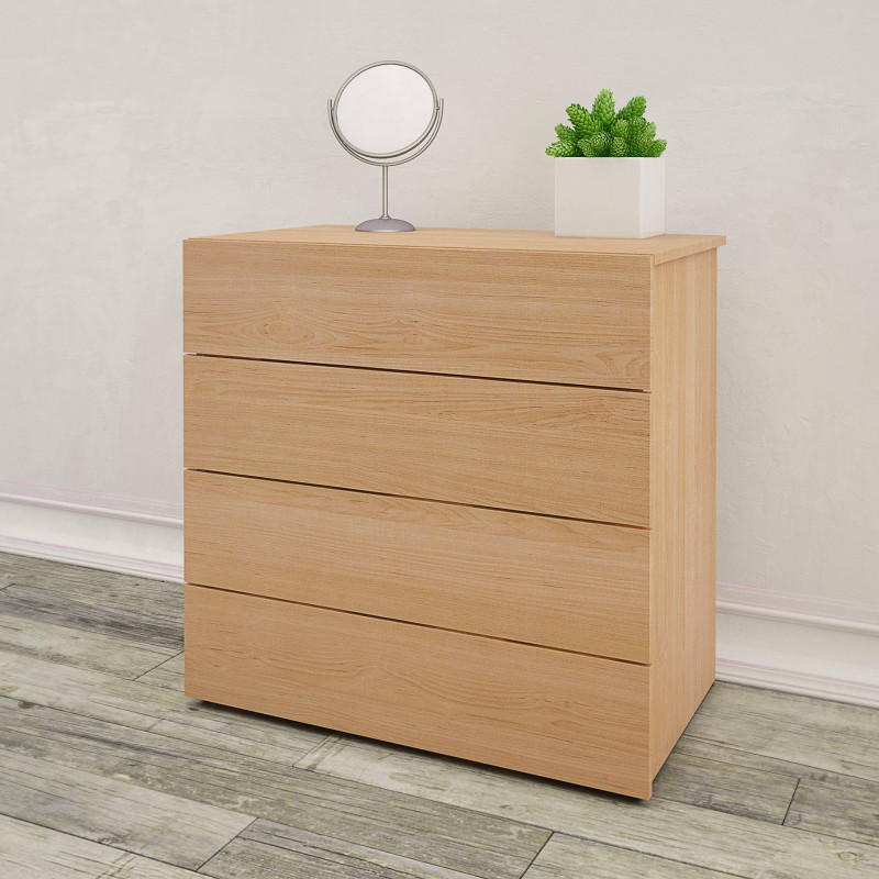 Aruba 4 Drawer Dresser - Natural Maple