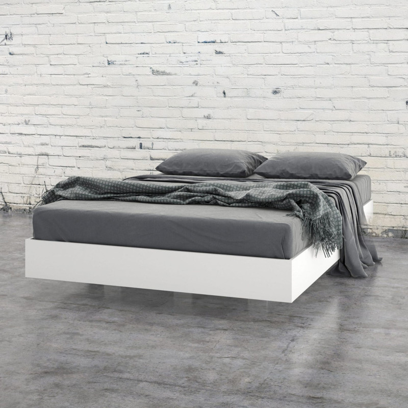 Acapella Double Platform Bed - White