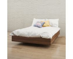 Alibi Platform Double Bed - Walnut