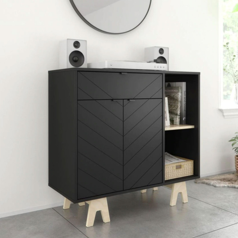 Gossip Sideboard - Black / Natural