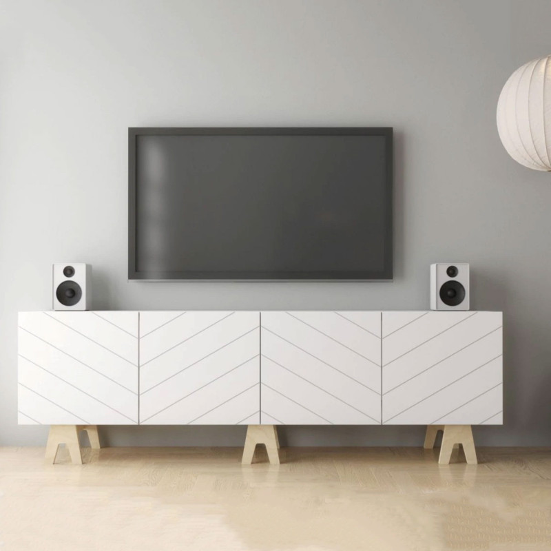 Runway TV Stand - White