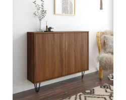 Slim 2-Door Storage Console - Walnut