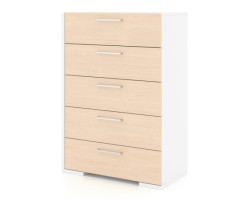 5 Drawer Desk - Natural White