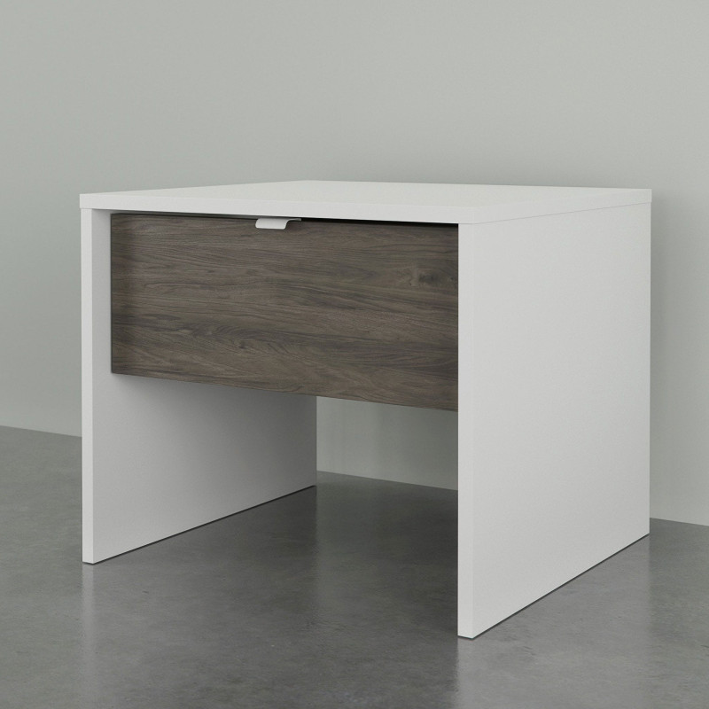 Nightstand - White / Bark Gray