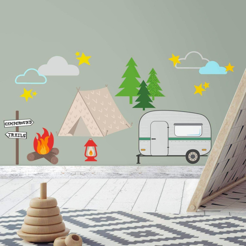 York Wallcoverings Autocollants - Camping