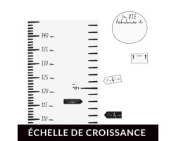 Clément - Impressions Échelle de Croissance Moderne Blanche - FR