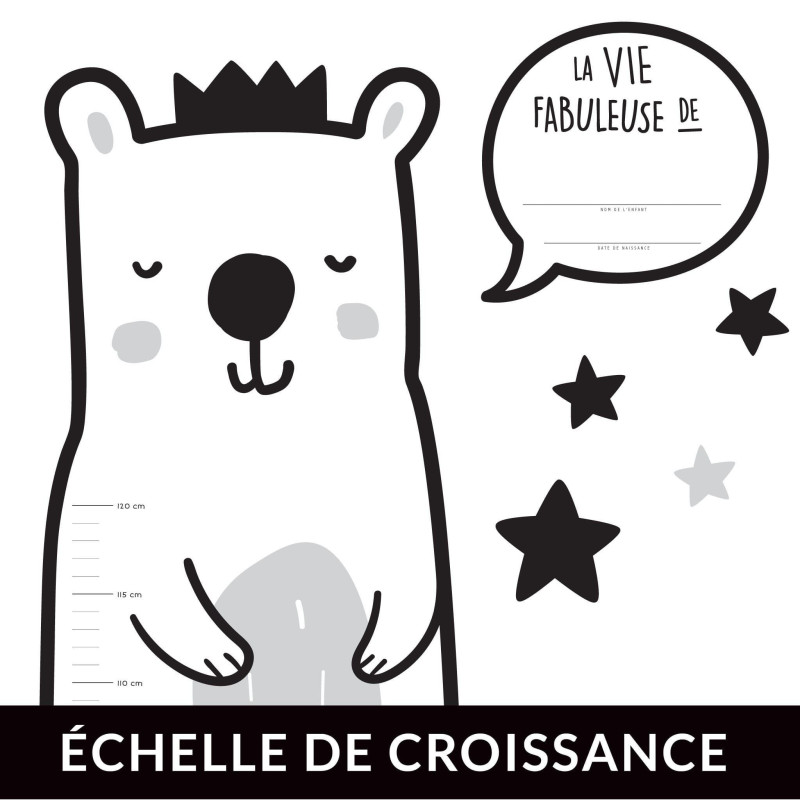 Clément - Impressions Échelle de Croissance - Ours Français