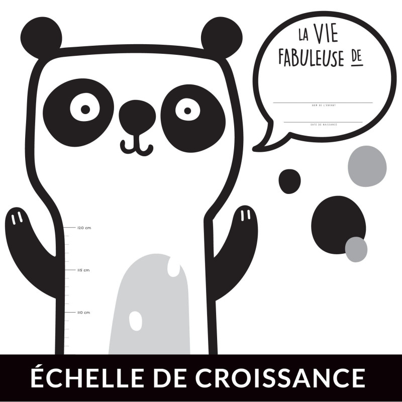 Clément - Impressions Échelle de Croissance - Panda Français