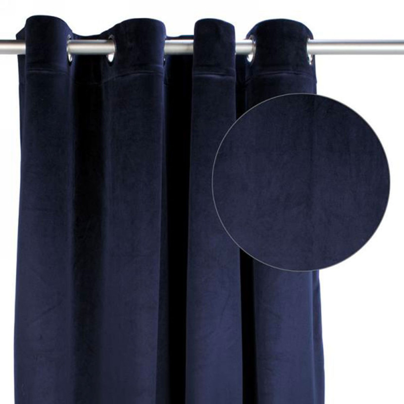 Velvet Curtain - Navy