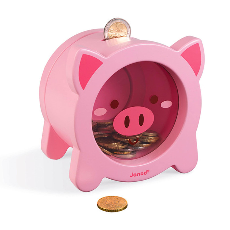Wooden Pig Money Box