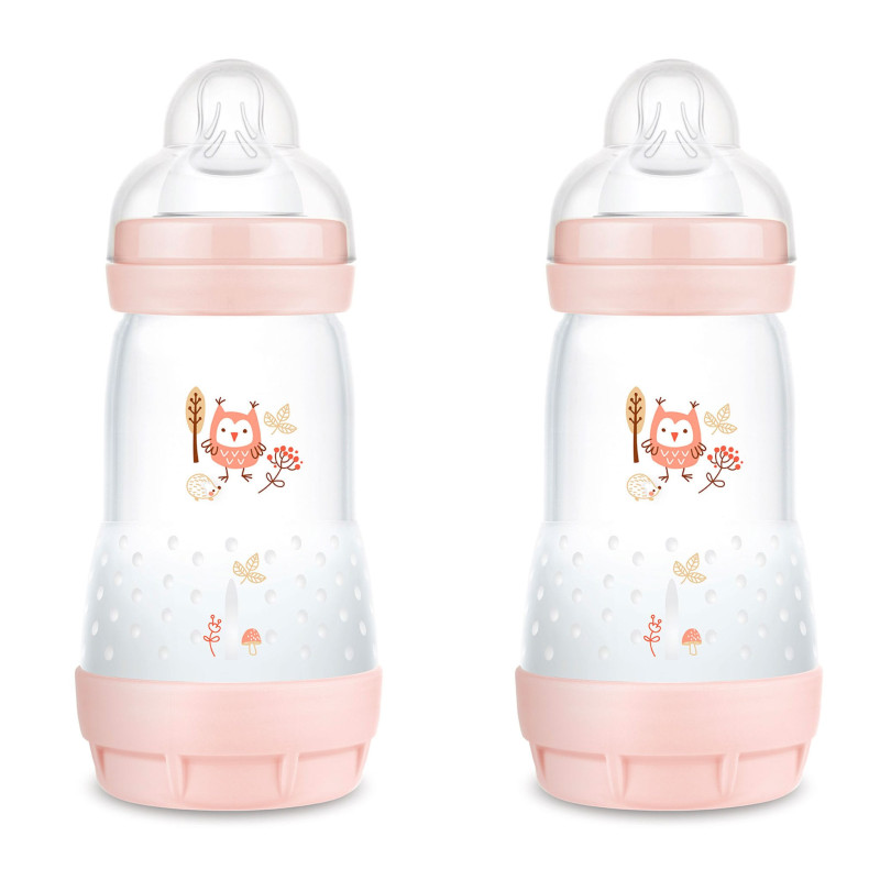 9oz Baby Bottles (2) Matte Pink