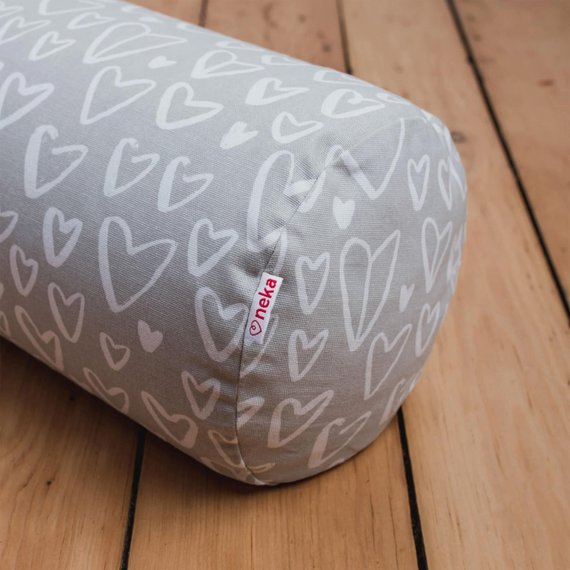 Nursing Pillow - Gray Hearts