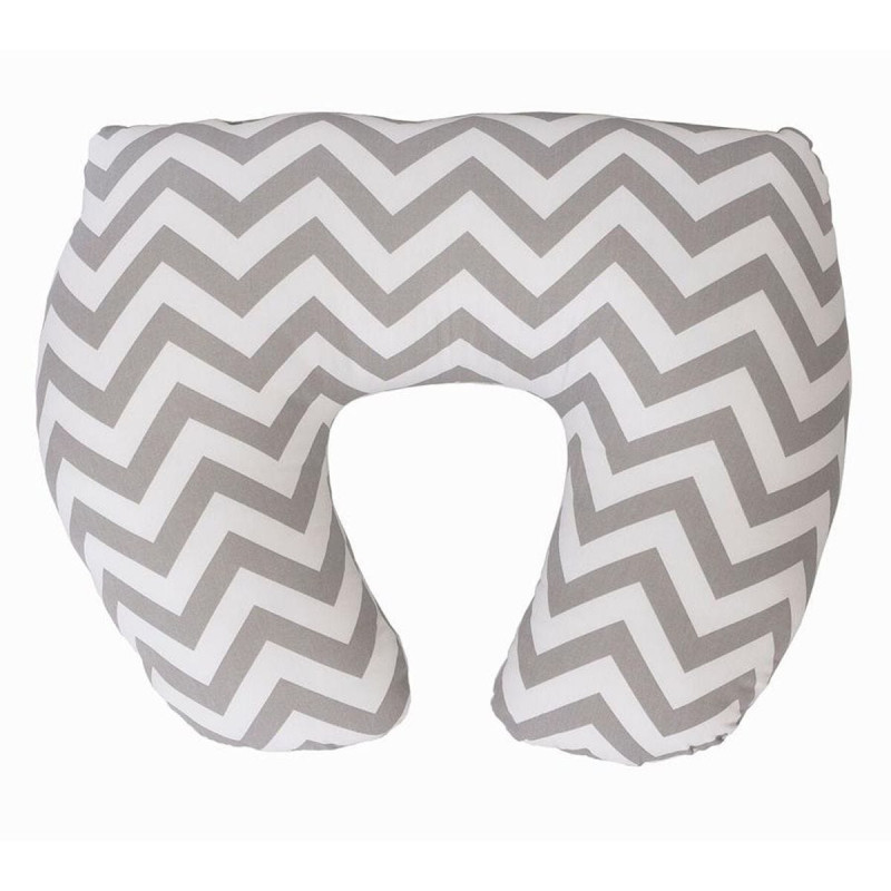 Baby Sitter Nursing Pillow Cover - Gray Chevron