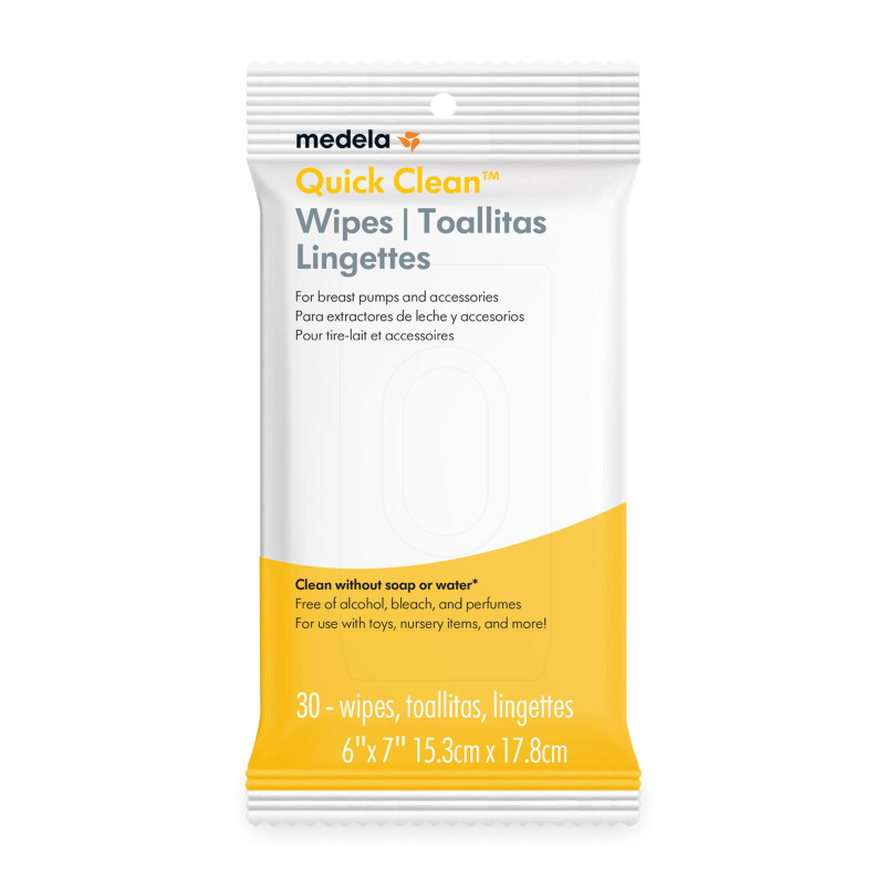 Quick Clean Wipes (30) for Breast Pumps and Accessories