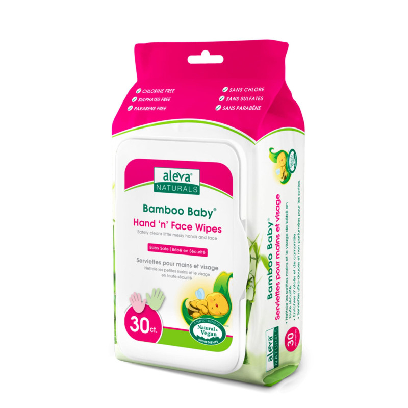 Towels Wipes Pack of 30 Bamboo Hand Face