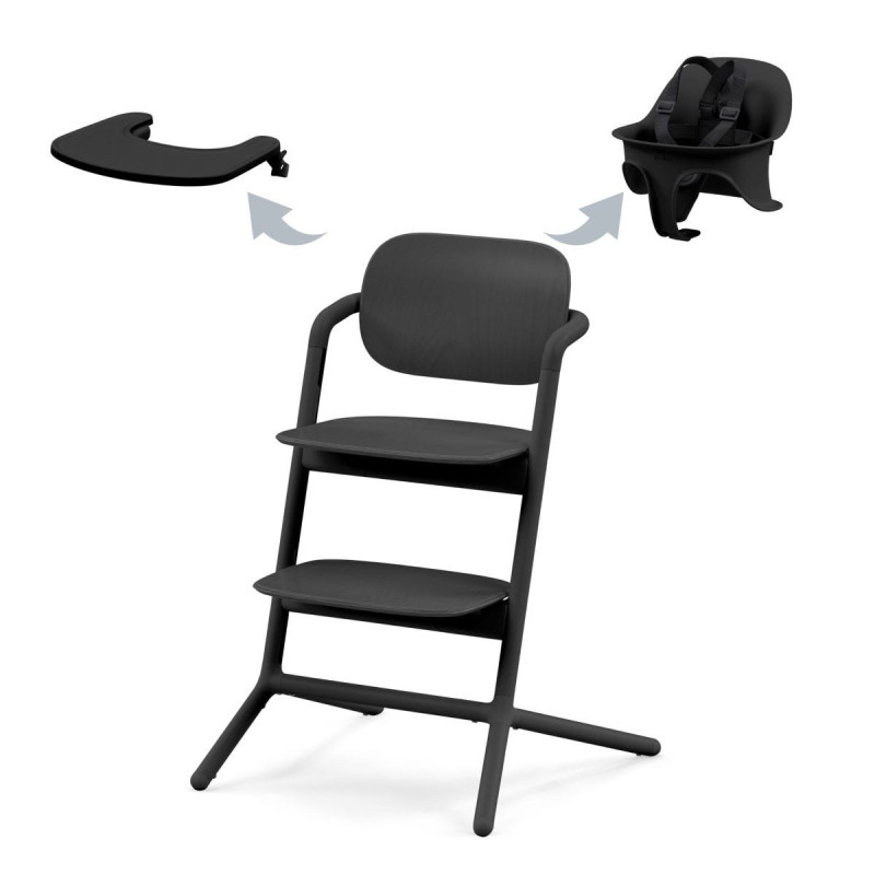 Lemo 3-in-1 High Chair - Black