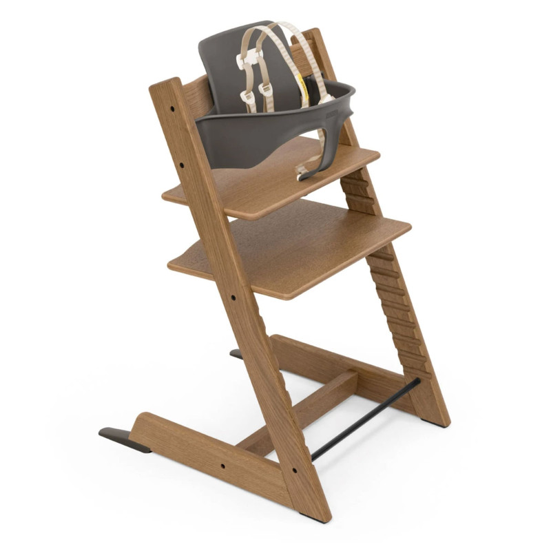 Tripp Trapp® High Chair + Tripp Trapp® Baby Set - Oak Brown