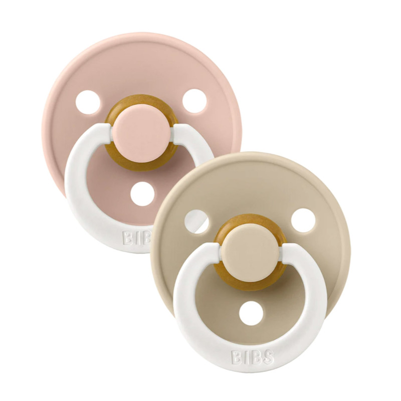 Bibs Pacifier 6-18 months Pack of 2 - Glow Ivory Pink