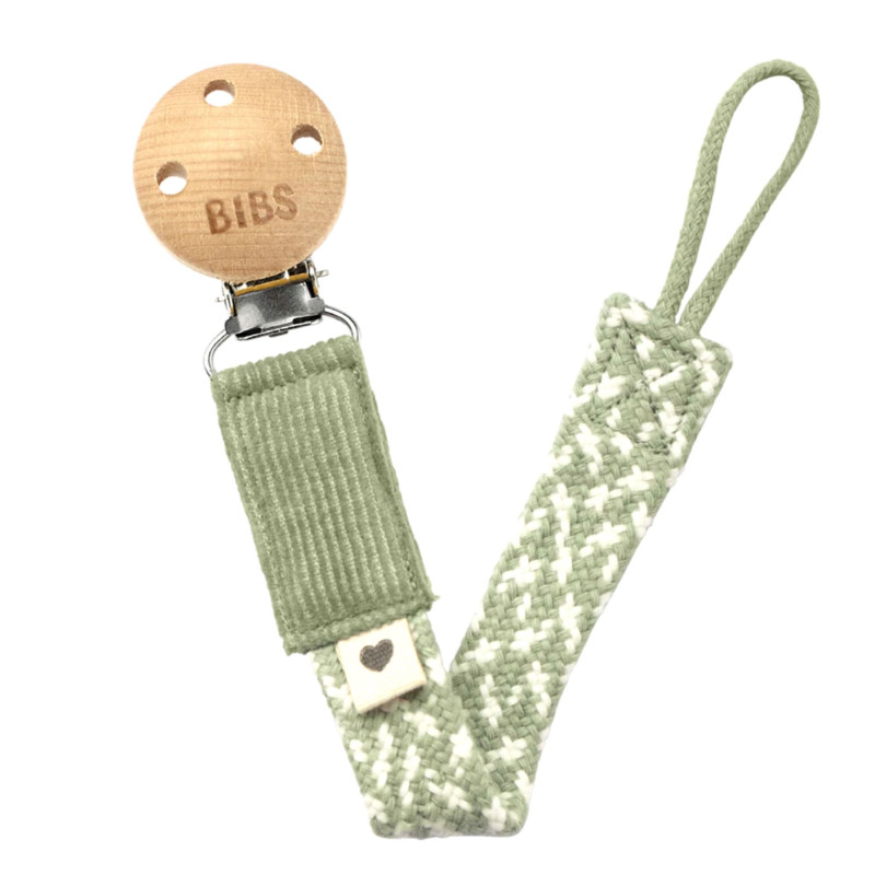Pacifier Clip - Ivory Sage