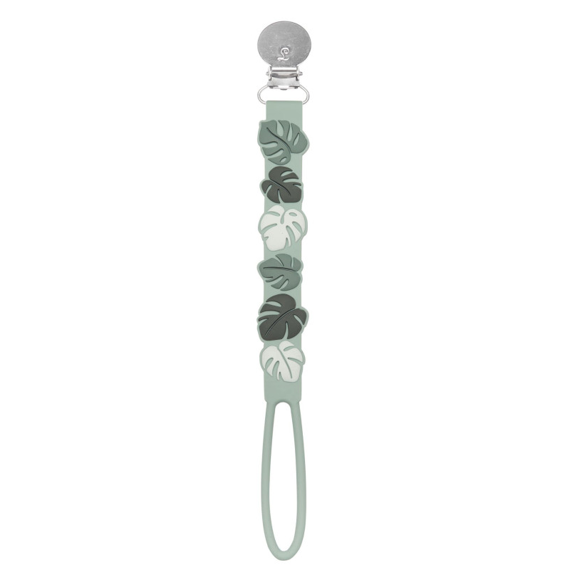 Silicone Pacifier Clip - Monstera