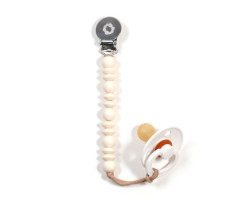 Stainless Steel Pacifier Clip - Ivory