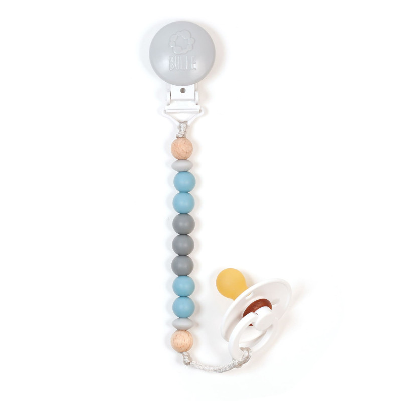 Ora Pacifier Clip - Gray Blue